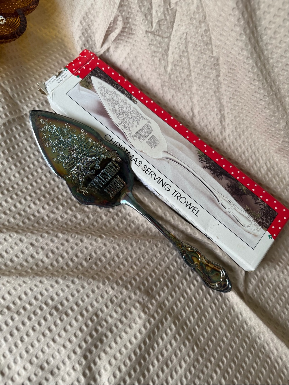Silver Plated Christmas Serving Trowel - Decorative Cake/Pie Server